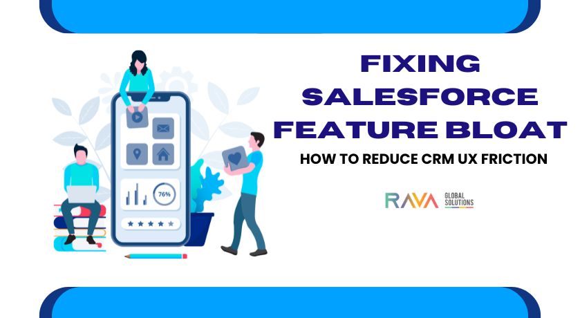 Comparison of a bloated Salesforce configuration versus frictionless custom development